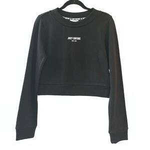 New Juicy Couture Cropped Sweatshirt Size Medium Women’s Black